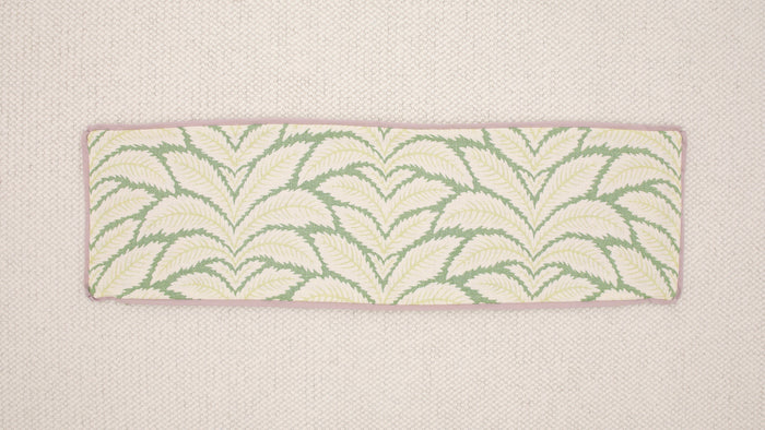 14" X 48" TALAVERA LINEN // LEAF + LILAC REVERSE & BUTTERFLY FLANGE | BRUNSCHWIG & FILS  [SPRING SALE]