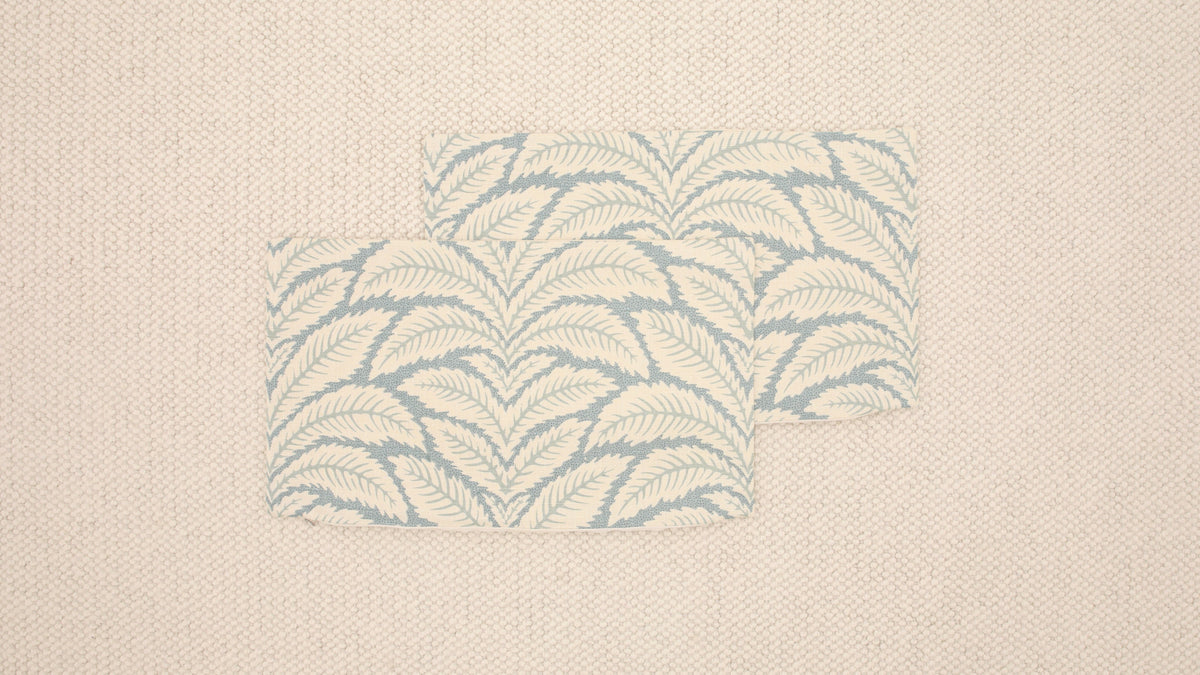 PAIR OF 14" X 24" TALAVERA LINEN // AQUA | BRUNSCHWIG & FILS