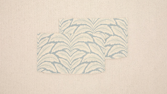 PAIR OF 14" X 24" TALAVERA LINEN // AQUA | BRUNSCHWIG & FILS