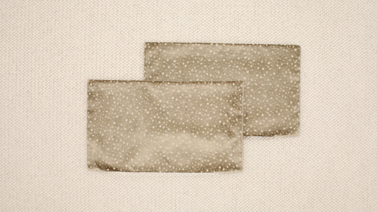 PAIR OF 14" X 24" ANTELOPE CUT VELVET // TAUPE
