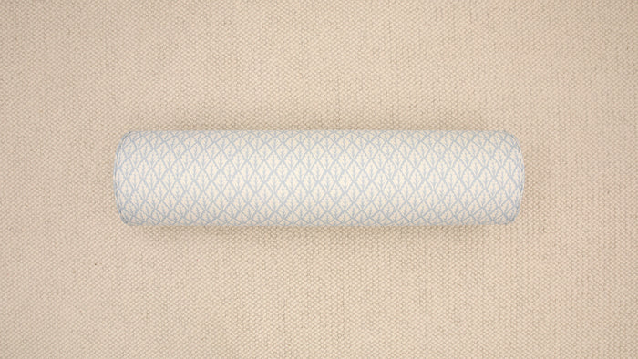 9" X 36" BOLSTER : VERBENA PRINT // POWDER BLUE [SPRING SALE]