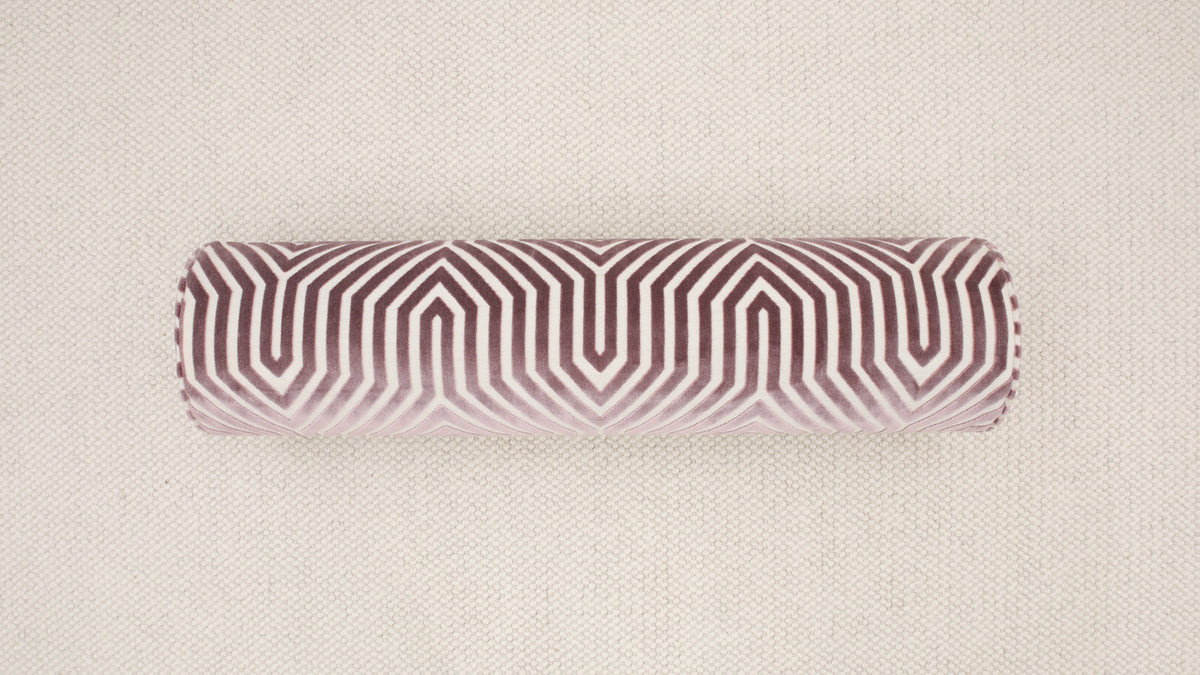 9" X 36" BOLSTER : VANDERBILT VELVET // LILAC | SCHUMACHER [SPRING SALE]