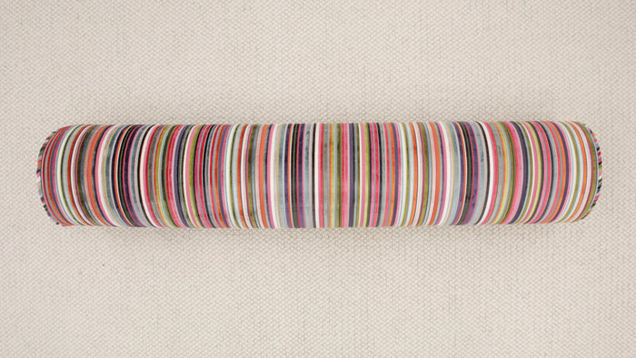 9" X 48" BOLSTER : SOHO CUT VELVET // MULTI [SPRING SALE]