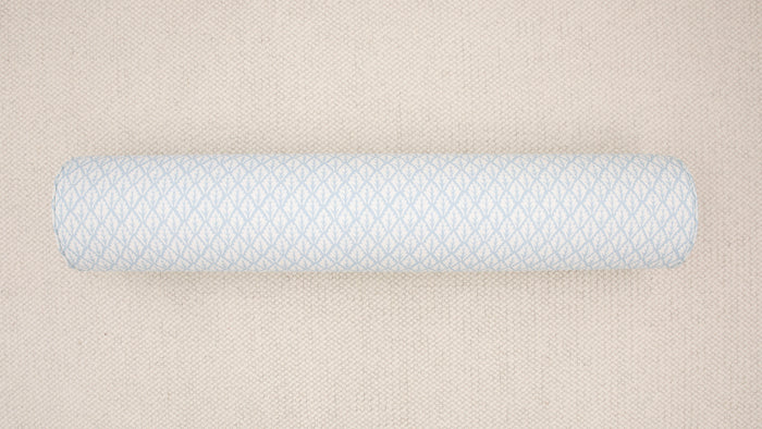 9" X 48" BOLSTER : VERBENA PRINT // POWDER BLUE [SPRING SALE]