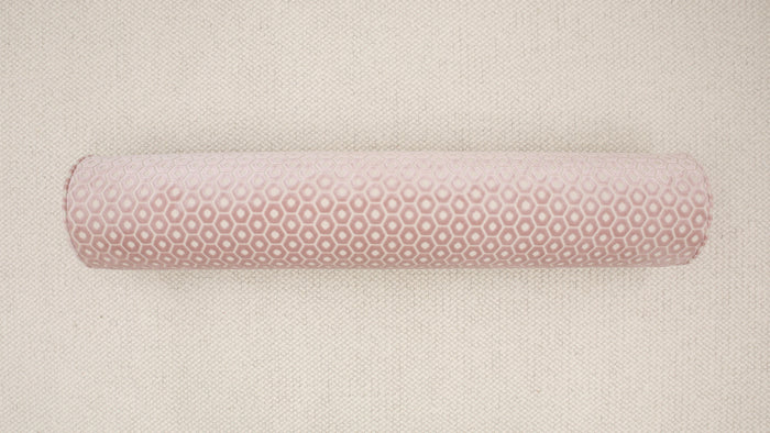 9" X 48" BOLSTER : PALOMA CUT VELVET // BLUSH [SPRING SALE]
