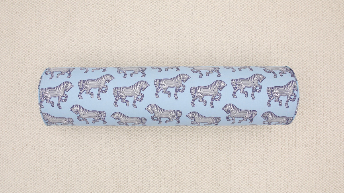 9" X 36" BOLSTER : FAUBOURG // BLUE | SCHUMACHER [SPRING SALE]