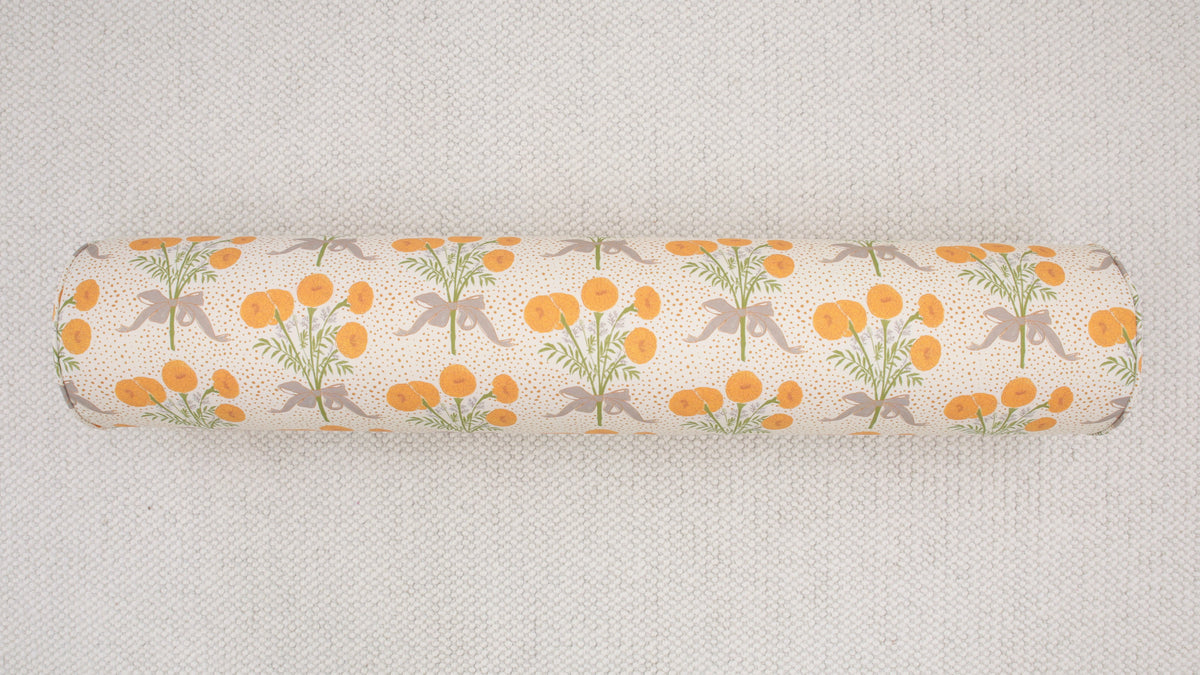 9" X 48" BOLSTER : MARY // CITRUS ORANGE | LULIE WALLACE [SPRING SALE]