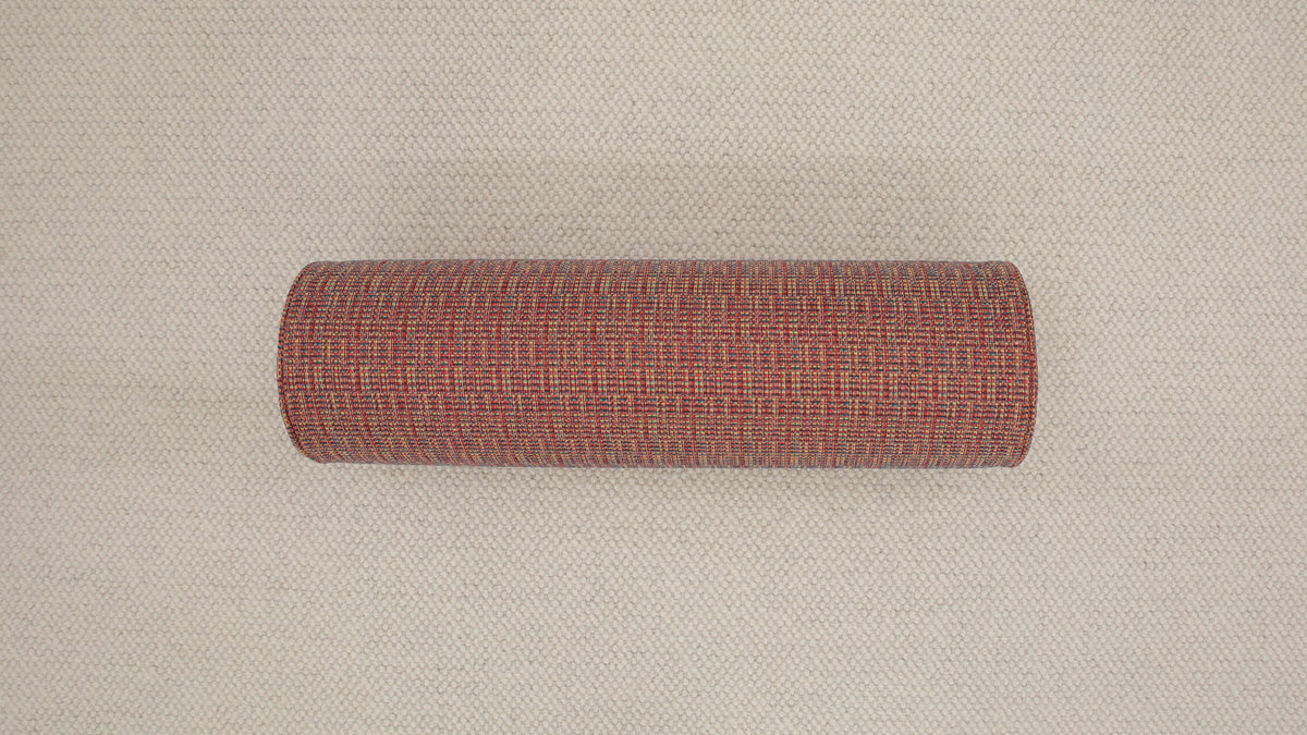 9" X 36" BOLSTER : HEPBURN TWEED // REDS & BLUES | SUMMER SALE