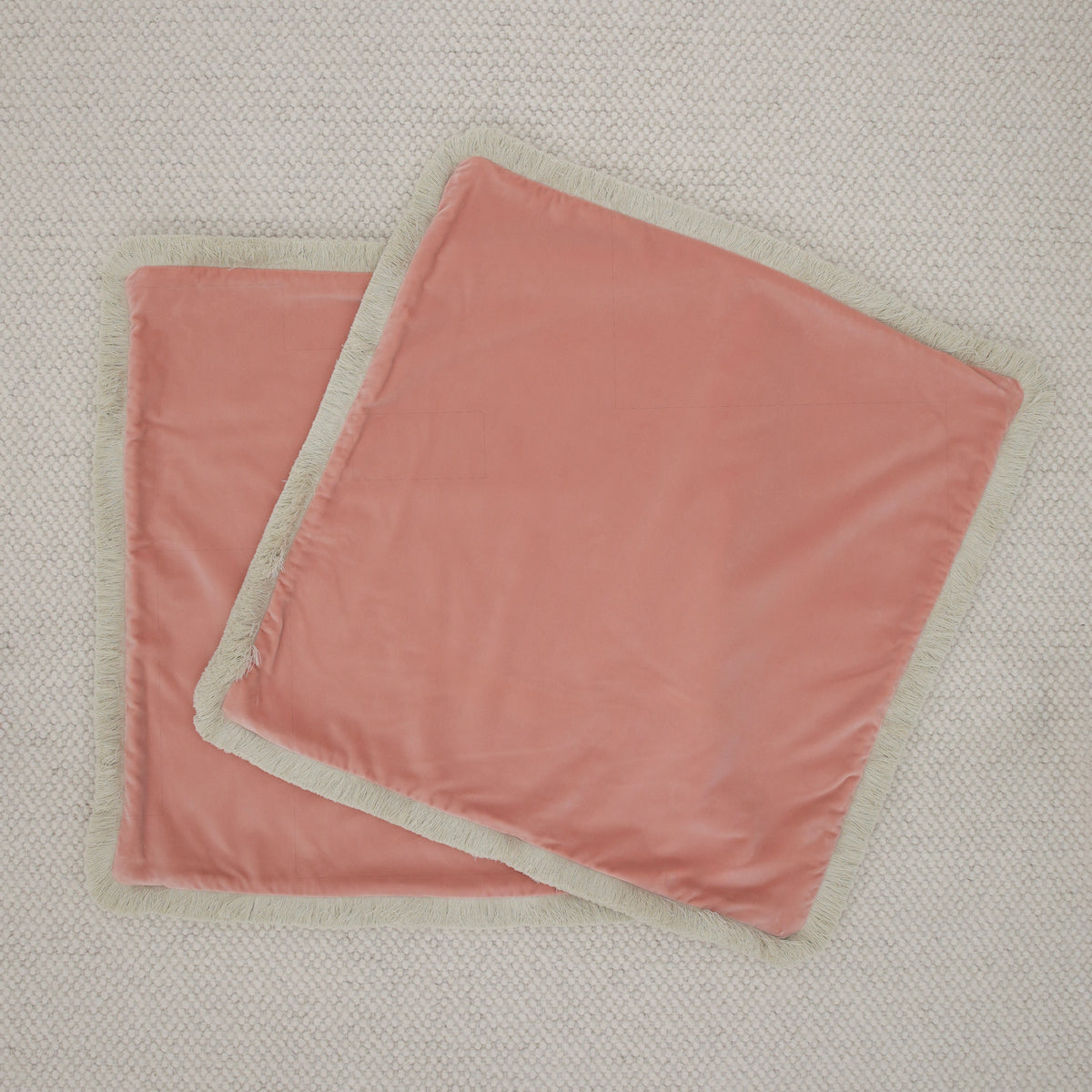 PAIR OF 26" SIGNATURE VELVET // BLUSH + FRINGE