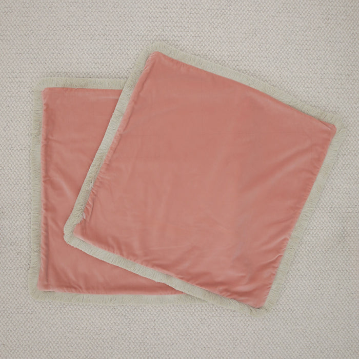 PAIR OF 26" SIGNATURE VELVET // BLUSH + FRINGE