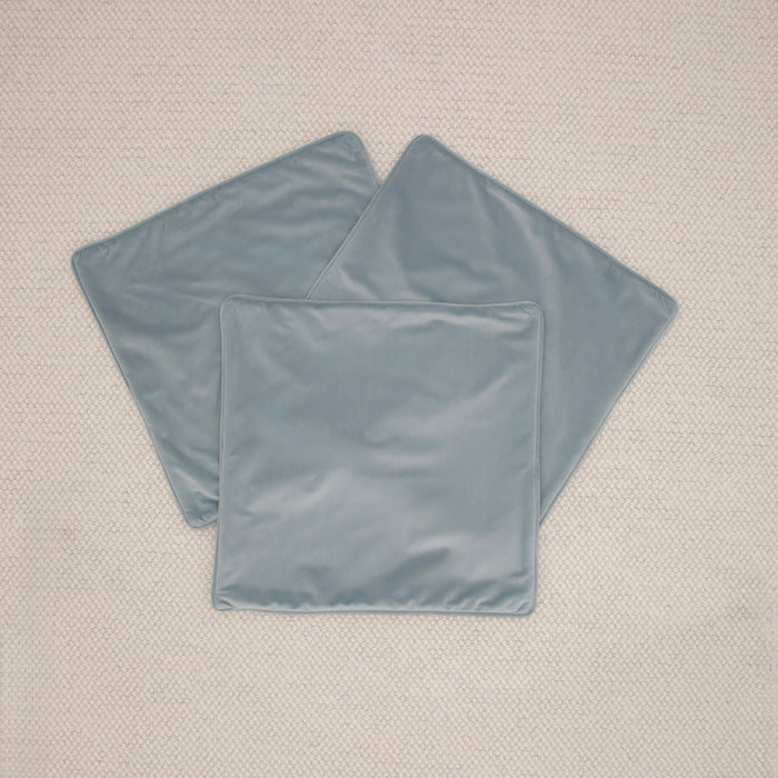 SET OF 20" MELROSE VELVET // CERULEAN BLUE + SELF CORDING