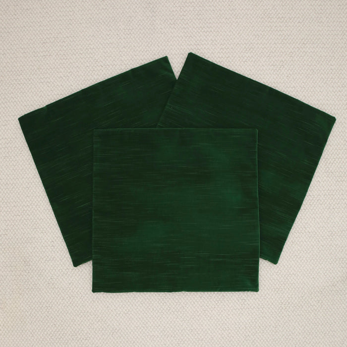 SET OF 22" STRIE VELVET // MALACHITE