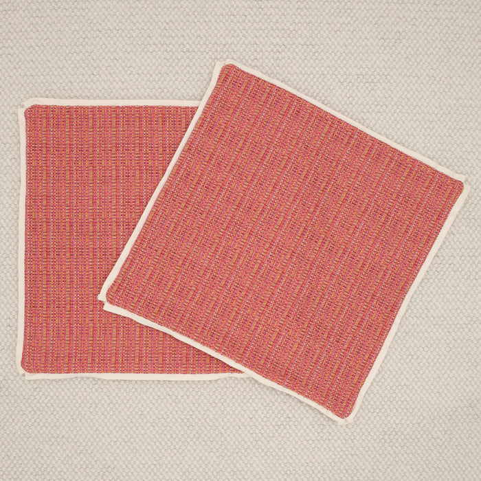 PAIR OF 22" MARIPOSA : HEPBURN TWEED // ROSE & ORANGE