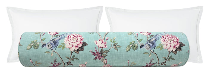 FINAL SALE : THE BOLSTER :: 9" X 36" CHINOIS GARDEN // ADRIATIC