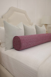 9" X 48" BOLSTER : HEPBURN TWEED // ORCHID | SUMMER SALE