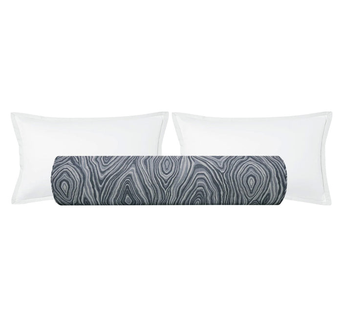 THE BOLSTER :: AGATE LINEN PRINT // PRUSSIAN BLUE