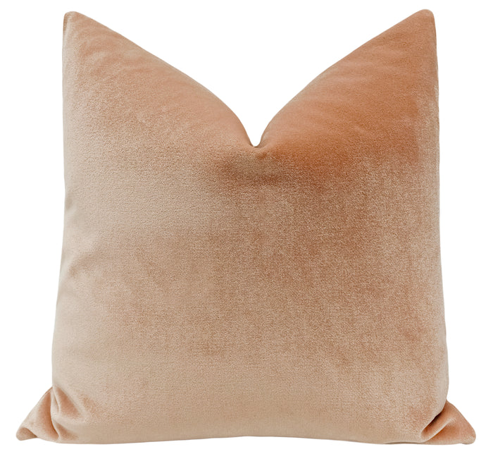 FINAL SALE : 18" X 18" VENETIAN VELVET // BLUSH PILLOW COVER