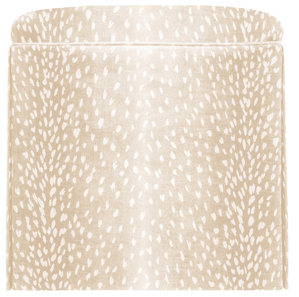 THE SKIRTED OTTOMAN :: ANTELOPE LINEN PRINT // CAMEO