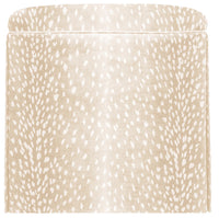 THE SKIRTED OTTOMAN :: ANTELOPE LINEN PRINT // CAMEO