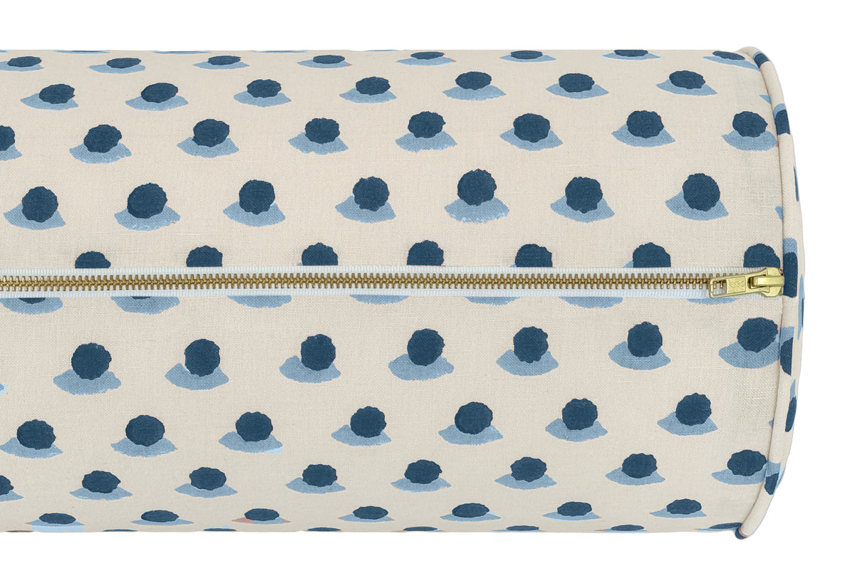 THE BOLSTER :: BERRY HAND BLOCK PRINT // INDIGO & SKY | SCHUMACHER