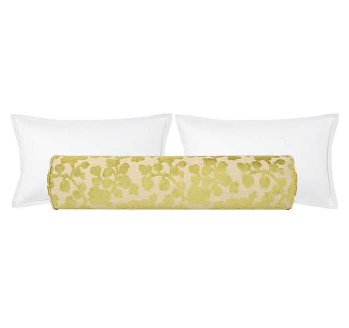 THE BOLSTER :: BLOSSOM CUT VELVET // CHARTREUSE