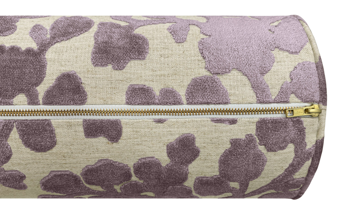 THE BOLSTER :: BLOSSOM CUT VELVET // SMOKEY AMETHYST
