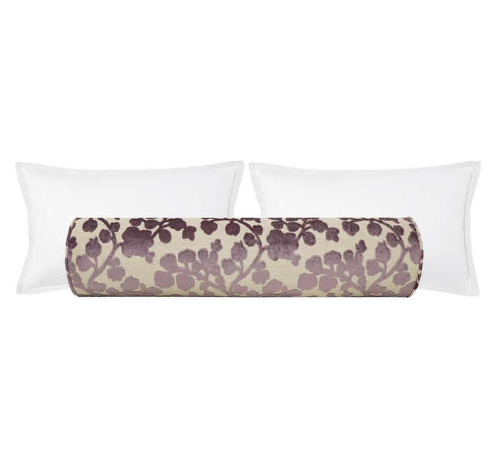 THE BOLSTER :: BLOSSOM CUT VELVET // SMOKEY AMETHYST