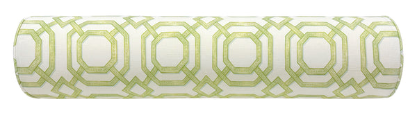 THE BOLSTER :: LATTICE PRINT // CELADON