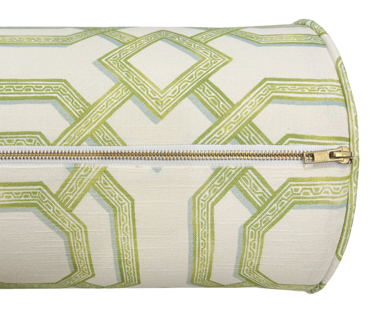 THE BOLSTER :: LATTICE PRINT // CELADON