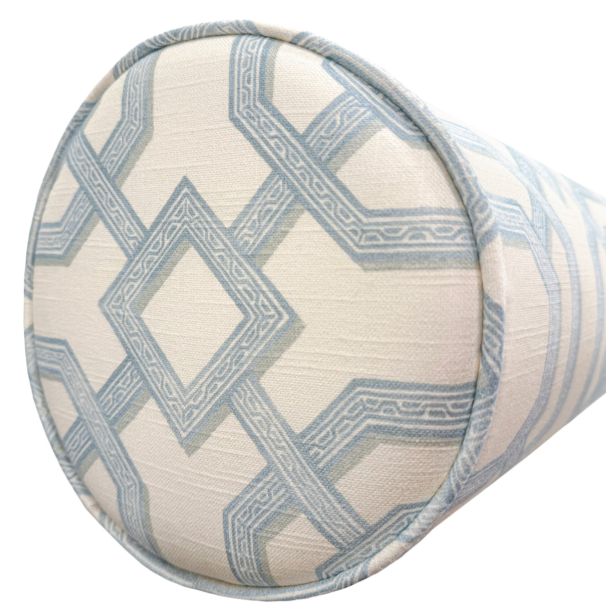 THE BOLSTER :: LATTICE PRINT // POWDER BLUE