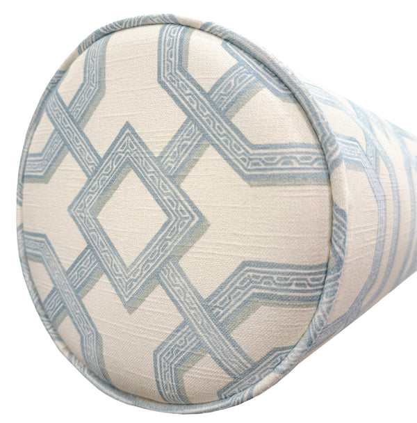 THE BOLSTER :: LATTICE PRINT // POWDER BLUE