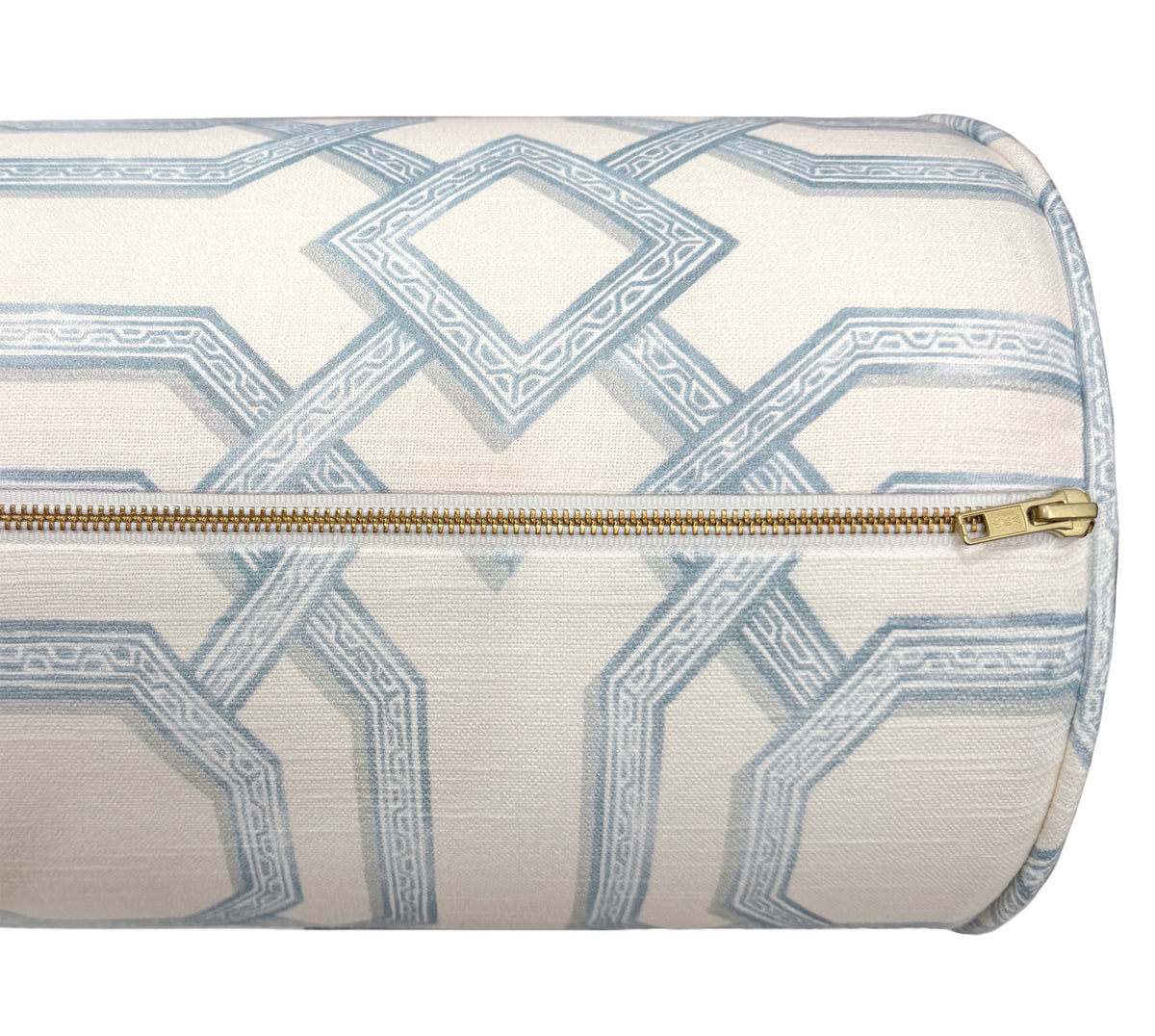 THE BOLSTER :: LATTICE PRINT // POWDER BLUE