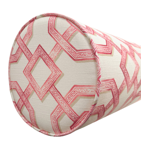 THE BOLSTER :: LATTICE PRINT // ROSE PINK