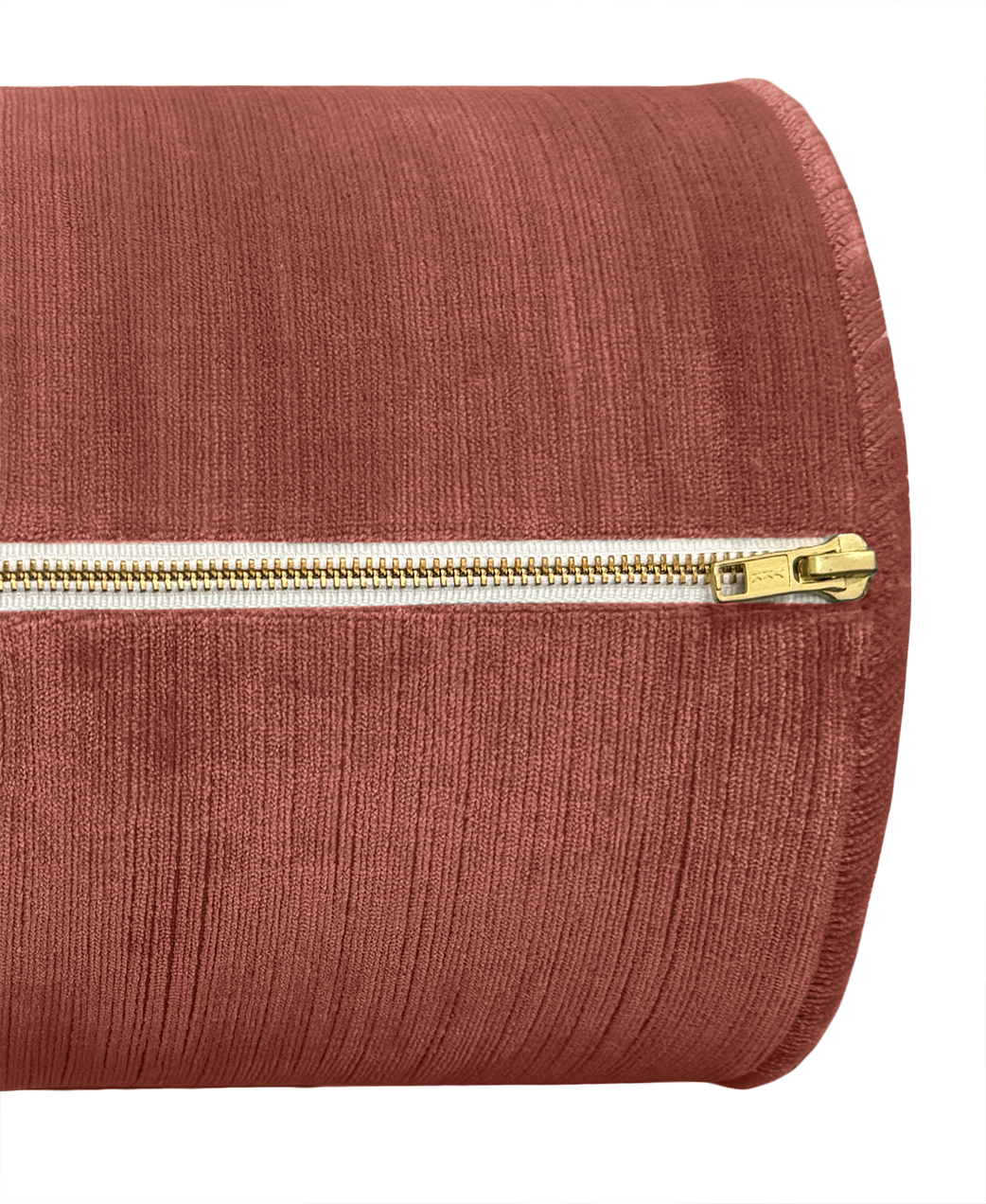 THE BOLSTER :: STRIE VELVET // ANTIQUE ROSE