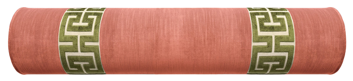 THE BOLSTER :: STRIE VELVET // BLUSH + GREEK TRIM