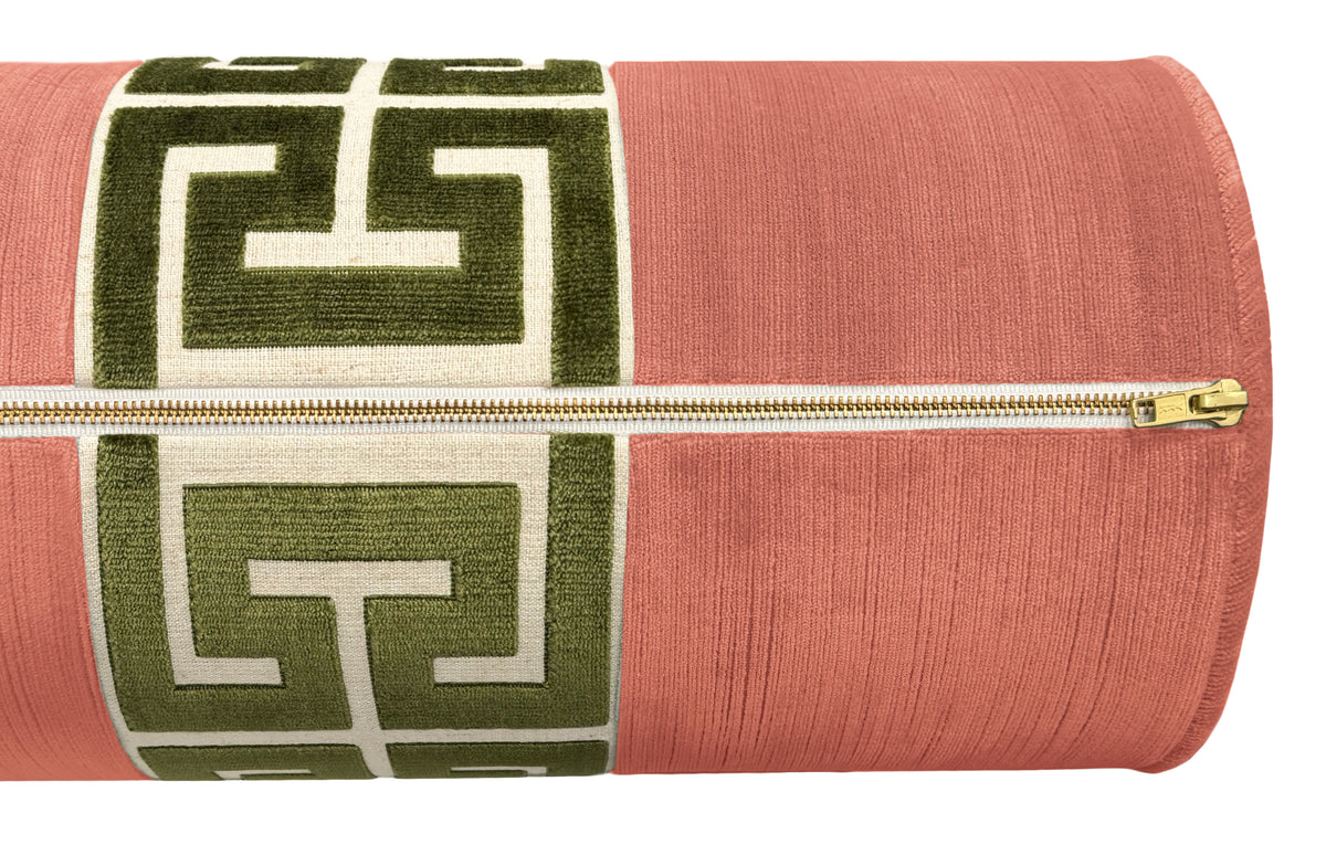 THE BOLSTER :: STRIE VELVET // BLUSH + GREEK TRIM