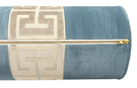 THE BOLSTER :: STRIE VELVET // CHAMBRAY + GREEK TRIM