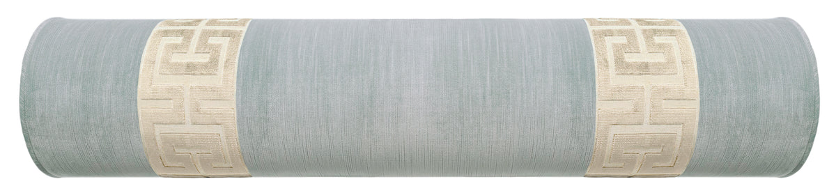 THE BOLSTER :: STRIE VELVET // MIST + GREEK TRIM