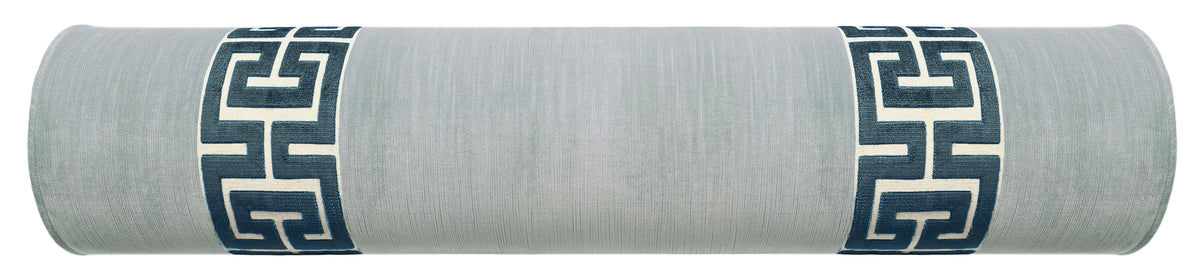 THE BOLSTER :: STRIE VELVET // MIST + GREEK TRIM