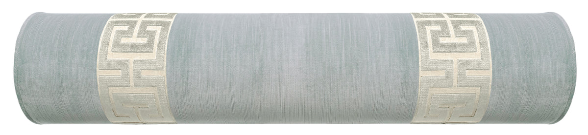 THE BOLSTER :: STRIE VELVET // MIST + GREEK TRIM