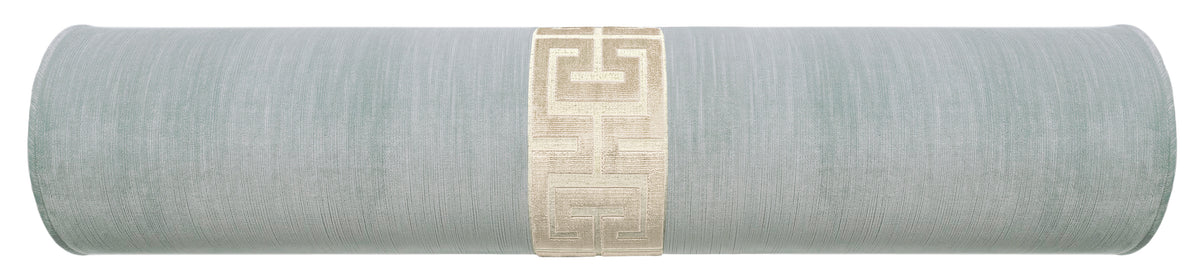 THE BOLSTER :: STRIE VELVET // MIST + GREEK TRIM