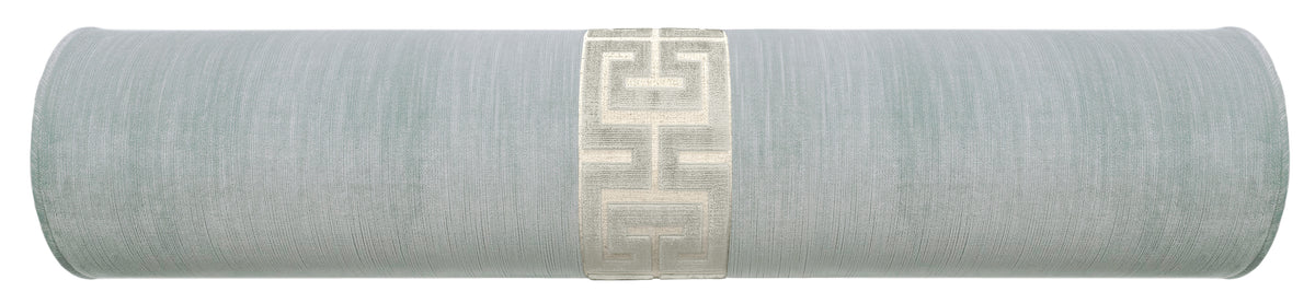 THE BOLSTER :: STRIE VELVET // MIST + GREEK TRIM