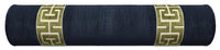 THE BOLSTER :: STRIE VELVET // NAVY BLUE + GREEK TRIM