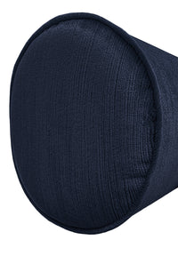 THE BOLSTER :: STRIE VELVET // NAVY BLUE + GREEK TRIM