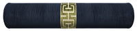 THE BOLSTER :: STRIE VELVET // NAVY BLUE + GREEK TRIM