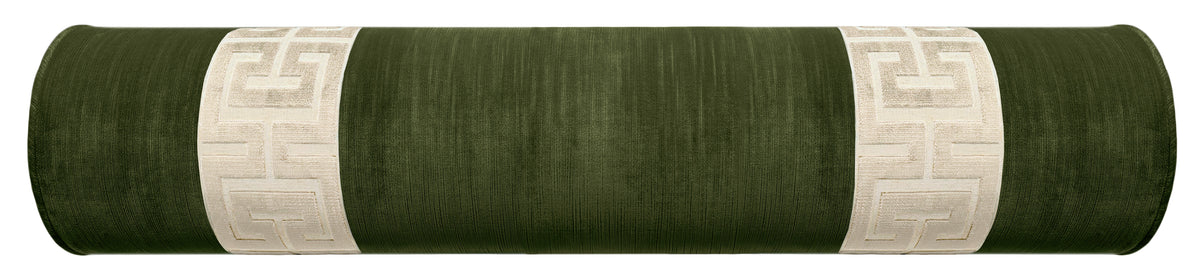 THE BOLSTER :: STRIE VELVET // OLIVE + GREEK TRIM