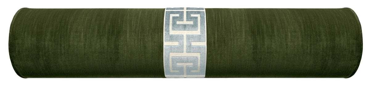 THE BOLSTER :: STRIE VELVET // OLIVE + GREEK TRIM