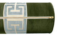 THE BOLSTER :: STRIE VELVET // OLIVE + GREEK TRIM