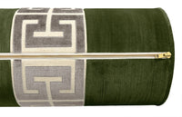 THE BOLSTER :: STRIE VELVET // OLIVE + GREEK TRIM