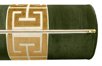 THE BOLSTER :: STRIE VELVET // OLIVE + GREEK TRIM